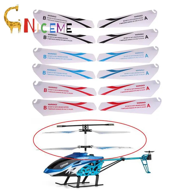 4Pcs 7.2/9CM Spare Blades Fans For R/c Mini Helicopter CH002 CH023 Toyland EU