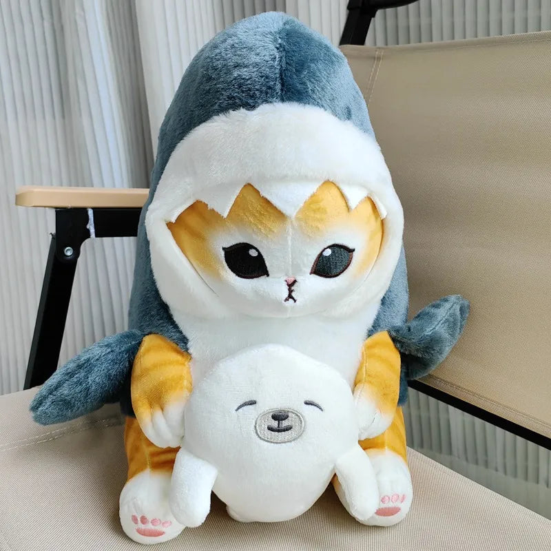 20cm Cute Shark Cat Fried Shrimp Cat Plush Doll Pendant Doll Beautiful - ToylandEU