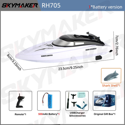 JJRC RH705 RC Boat Toys Shark Model 2.4G Radio Remote Control ToylandEU.com Toyland EU