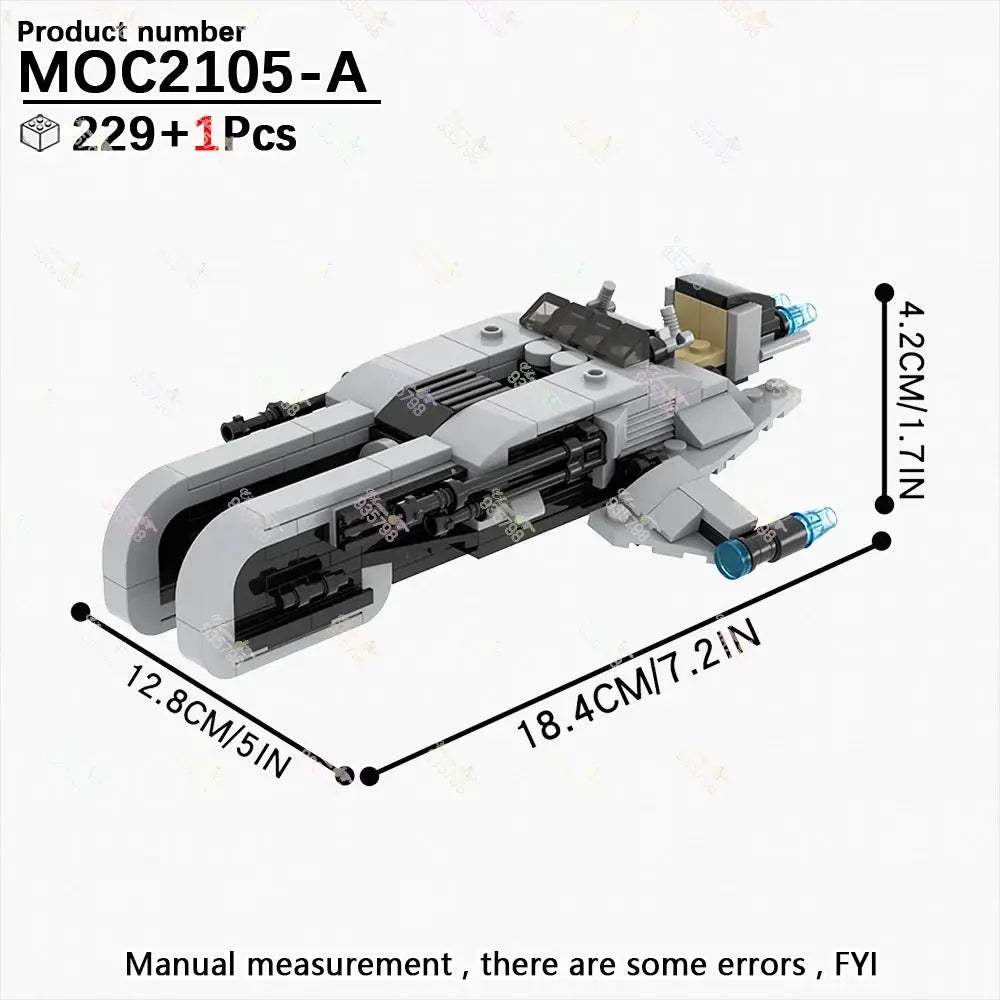 MOC Space Wars Movie Series Interplanetary Flying Motorcycle Combat Robot Airship Scout Building Blocks DIY Brick Kids Toy Gifts - ToylandEU