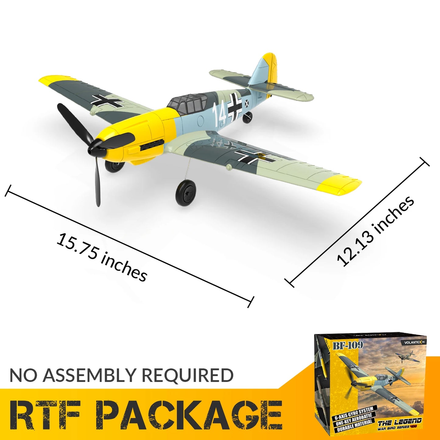 EPP Foam RC Fighter Plane | 4 Channel 2.4Ghz | Auto Return RTF