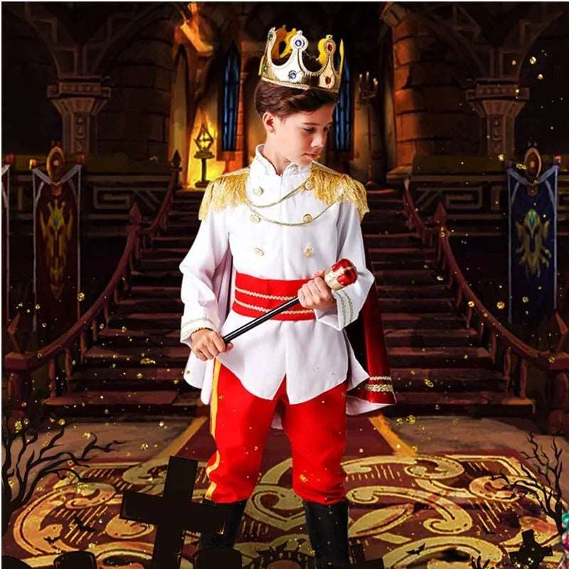 Children's Charming Prince Costume for Halloween Fantasy Dress-Up Royal Attire