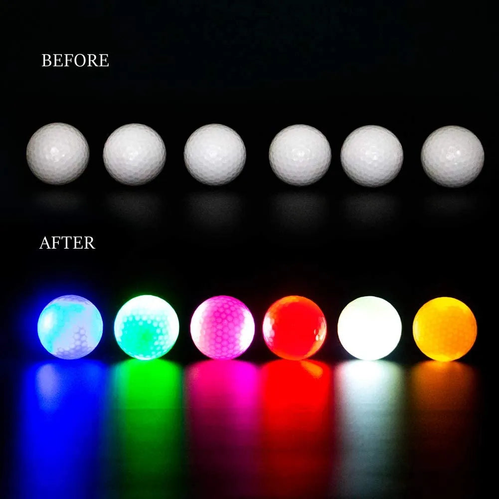 Night Sports LED Glow Golf Balls - Pack of 6 - ToylandEU