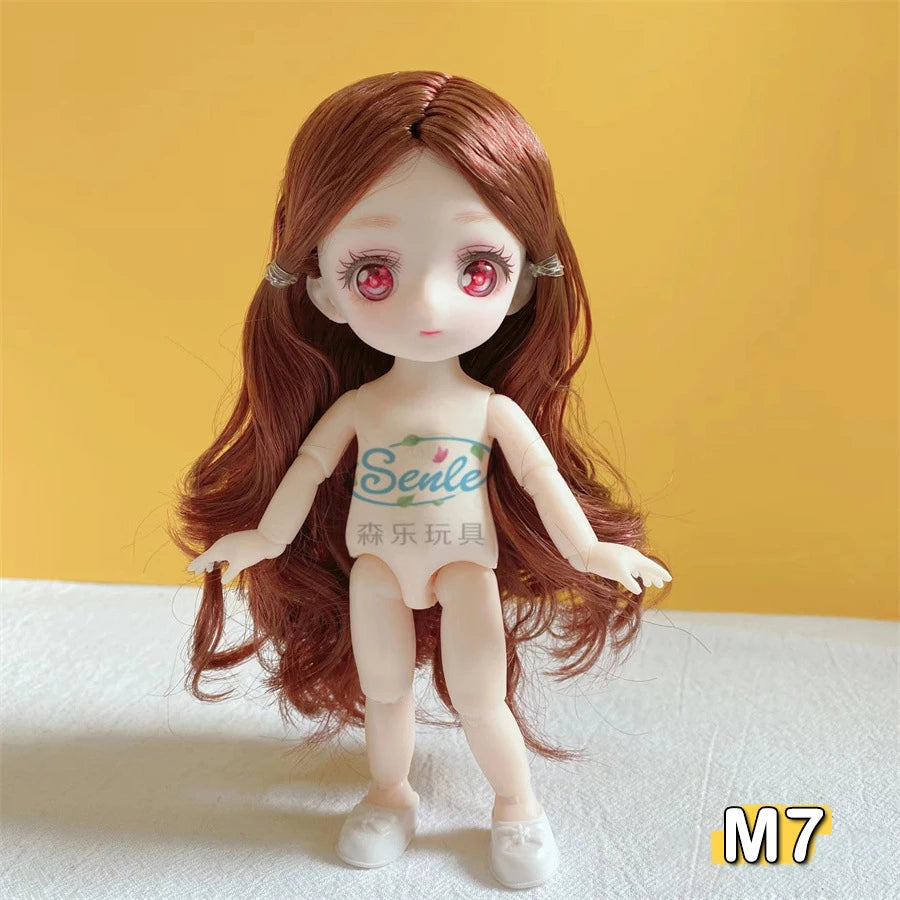 Anime Eye Naked Doll with Movable Joints and Shoes - ToylandEU