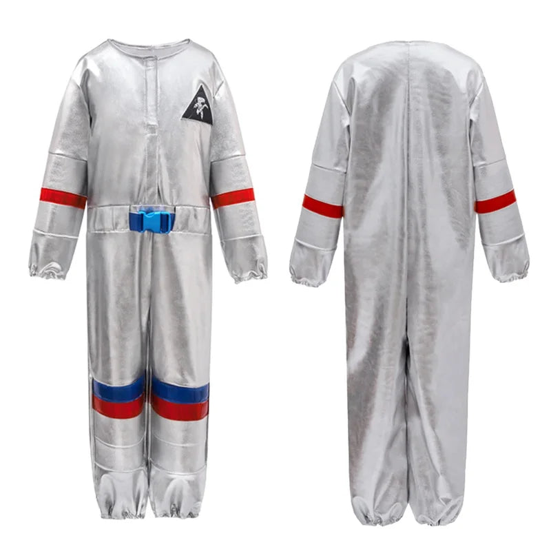 Cosmic Adventure Silver Astronaut Costume for Boys - Halloween Gear