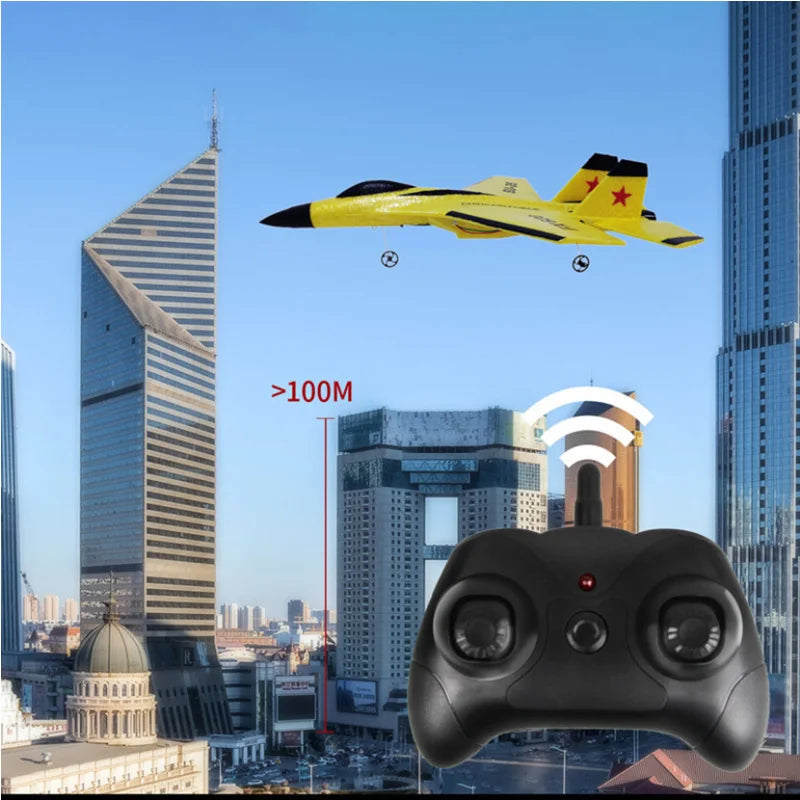 Supersonic RC Fighter Jet Airplane - Remote Control Glider Toy for Kids