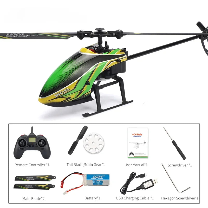JJRC M05 RC Helicopter Toy 6Axis 4 Ch 2.4G Remote Control Electronic