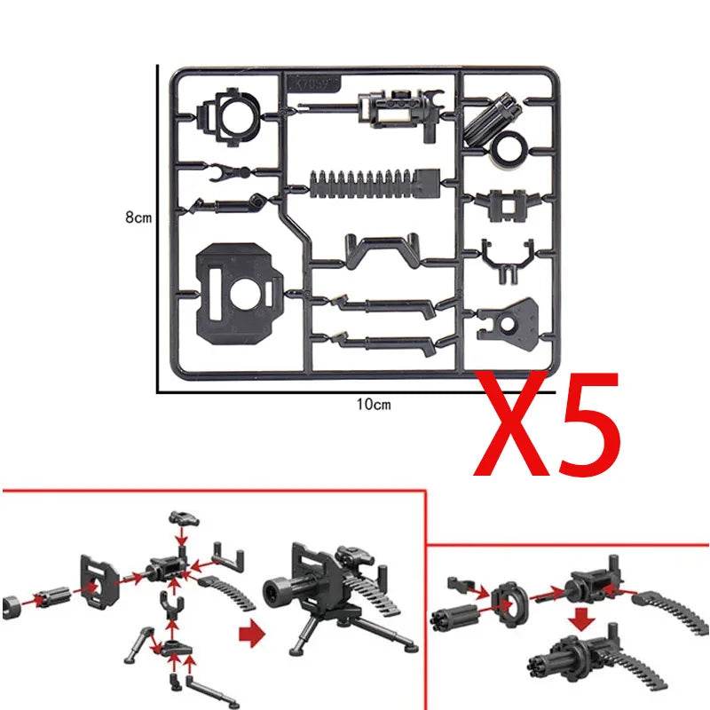 Premium Building Blocks Set Camouflage Military Equipment With Roadblock And Aircraft Parts For Kids - ToylandEU