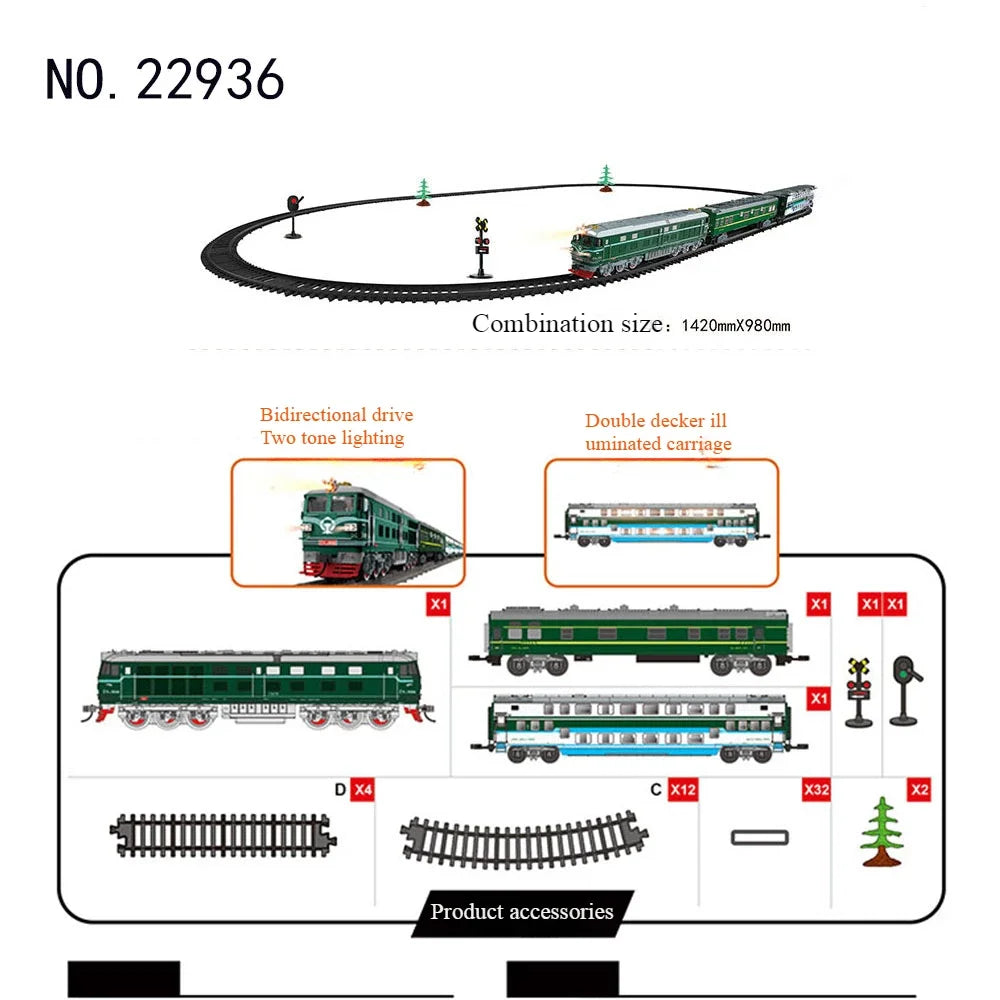 Electric Train Toy High-Speed Railway Set for Kids