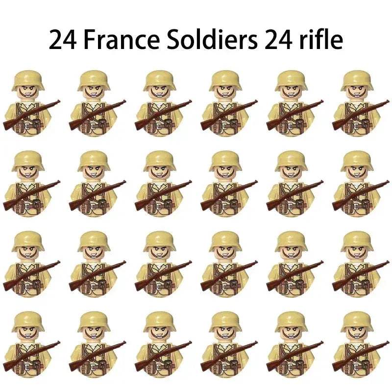 MOC World War II Military Building Blocks Soldier Set For Kids - ToylandEU