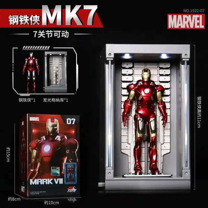 Original Gnaku4 inches ZD Toys Iron Man Action Figure MK1 MK2 MK3 MK4 MK5 MK6 MK7 Tony Stark Anime Doll Model Kids Birthday Gift - ToylandEU