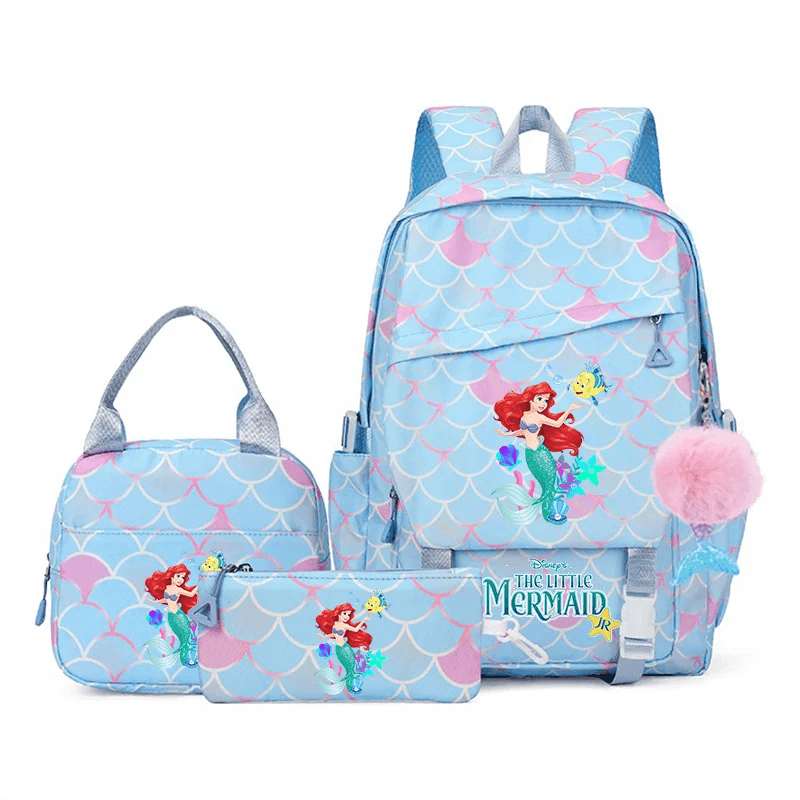 Premium Kids Backpack Set Little Mermaid Theme Three Piece For Kids Aged 7 To 13 - ToylandEU