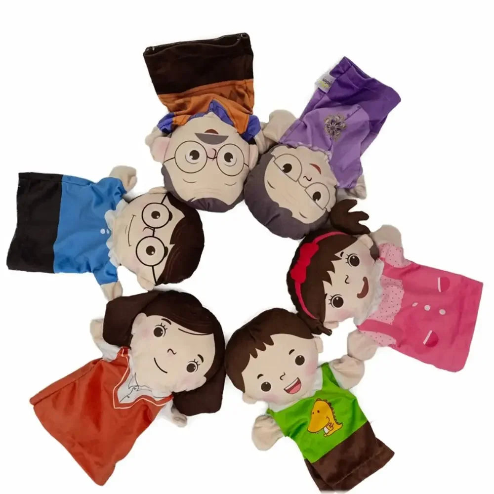 Family Hand Puppets | Plush Material | Secure Inner Glove | Kids Story Set