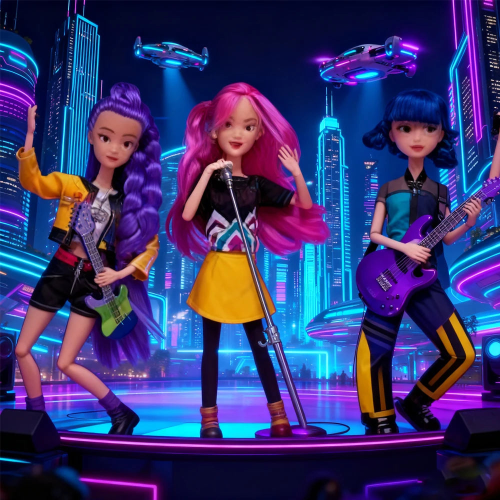 Kpop Demon Hunters Action Figure Dolls For Girls Collectible