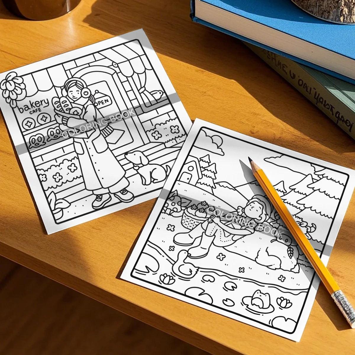 Adult Coloring Book | Single Sided | Toylandeu™