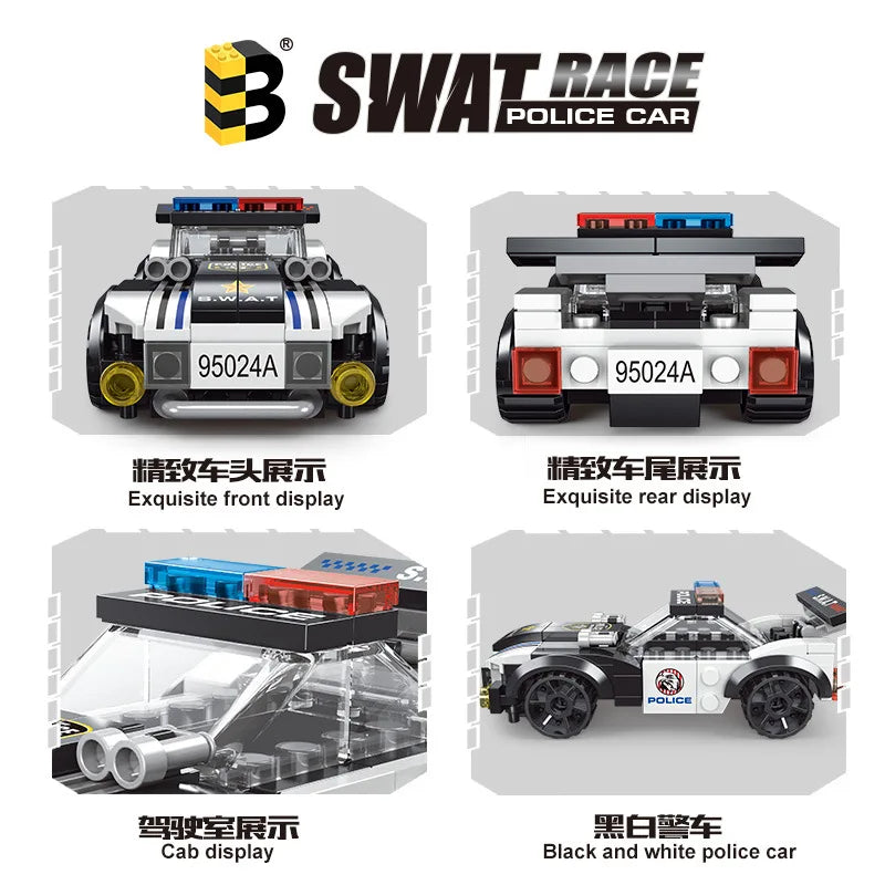Black Police Car Building Blocks Toy Set ToylandEU.com Toyland EU
