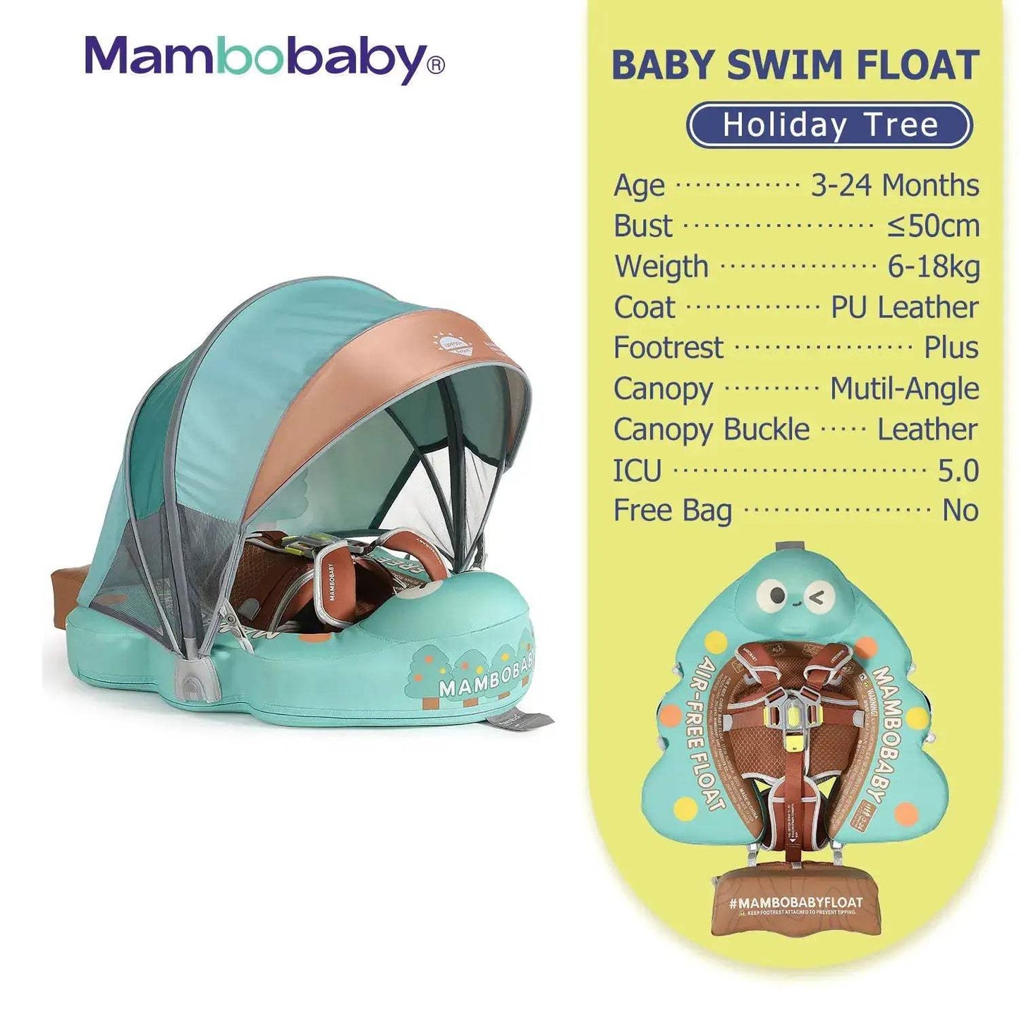 Mambobaby Baby Pool Float Vip 5 Dropshipping Blackproof Pool Mat For Infant Non-Inflatable Natation Buoy With Parasol Beach Toys - ToylandEU