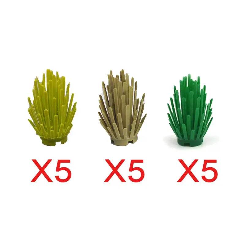MOC City Plant Building Blocks Accessories Flower Leaves Prickly Shrubs Pine Green Grass Clover Orange Tree Mini DIY Toys F026 - ToylandEU