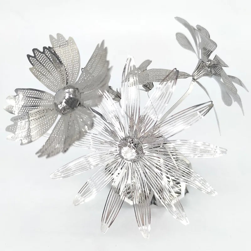 Flower Arrangement 3D Metal Puzzle | DIY Handmade Kit | Alloy Model | 14+
