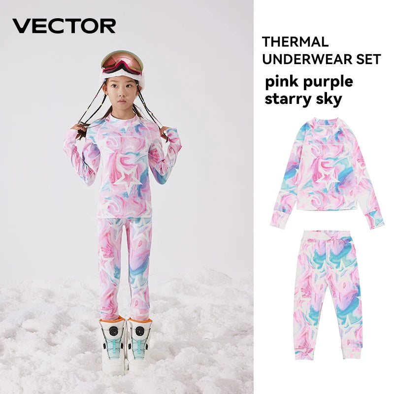 Girls Fleece Thermal Set | Quick Dry Fabric | Soft Stretch Fit | Youth Sizes