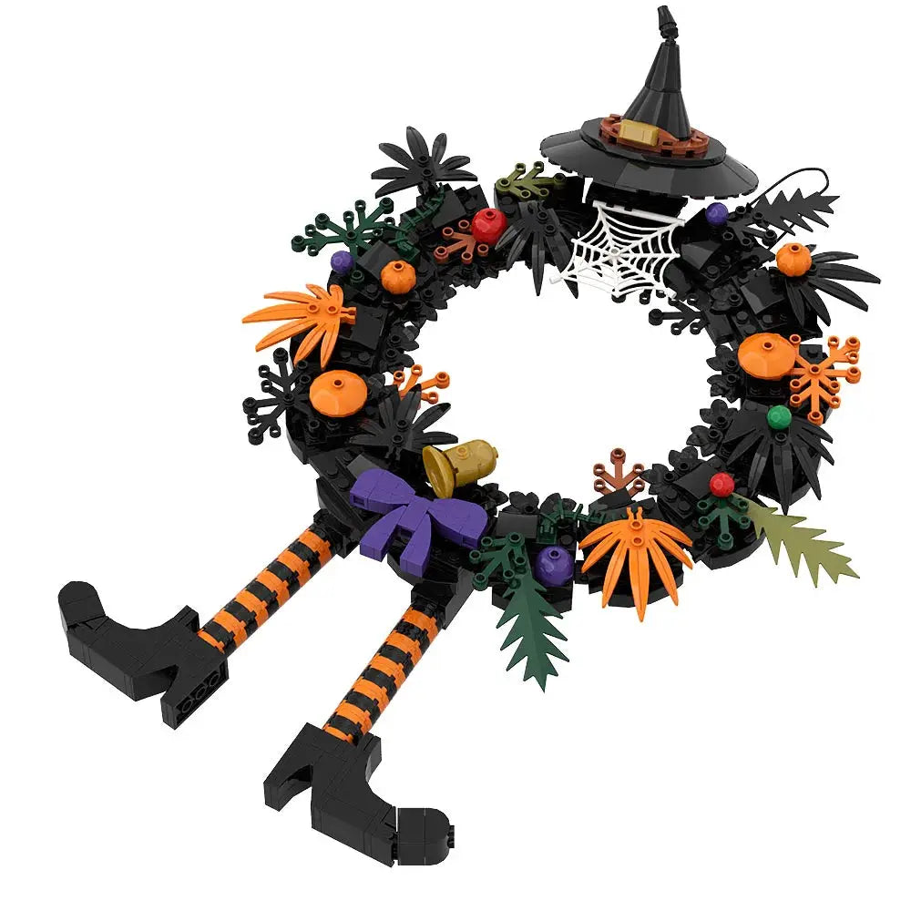 Gobricks MOC Halloween Terror Movies Witch Hat Building Block Set Pumpkin Door Tree Witch Hat Bricks Pumpkin Ghost Toys Gift - ToylandEU