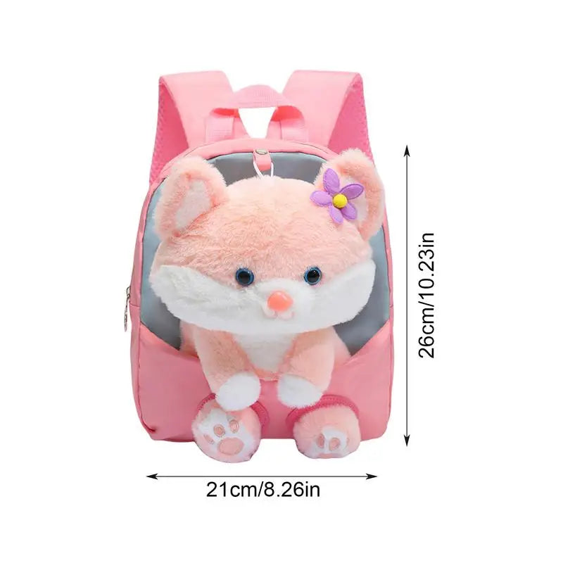 Adorable Kawaii Cat Plush Backpack - Cute Mini School Bag for Kids