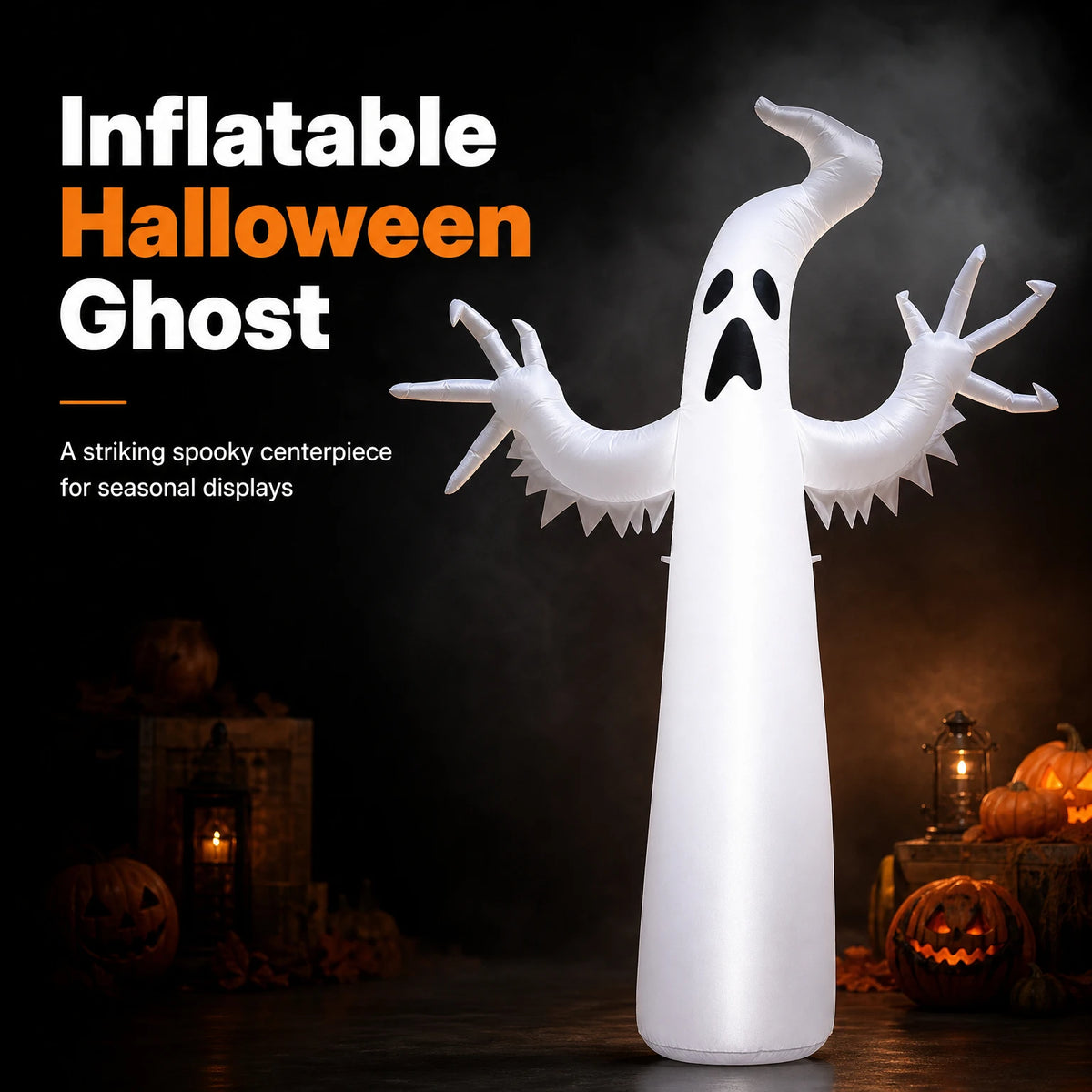 Inflatable Halloween Ghost | PVC | Outdoor Yard Decor | Large