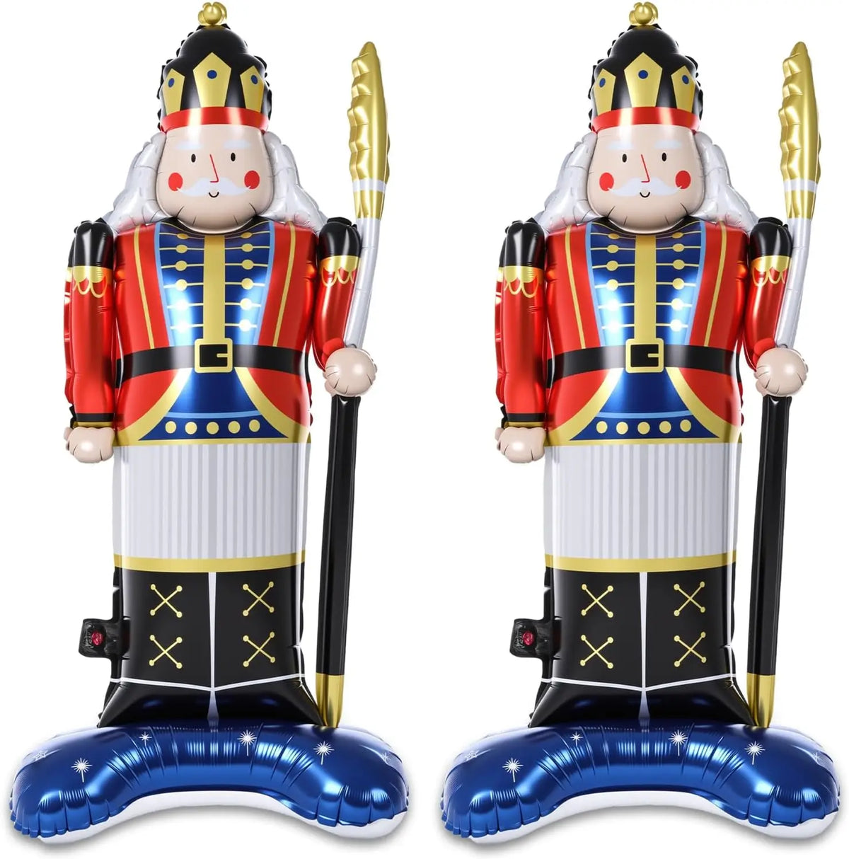 Santa Claus Balloon | 61 Inch Giant | Standing With Base | 2 Pack Decor