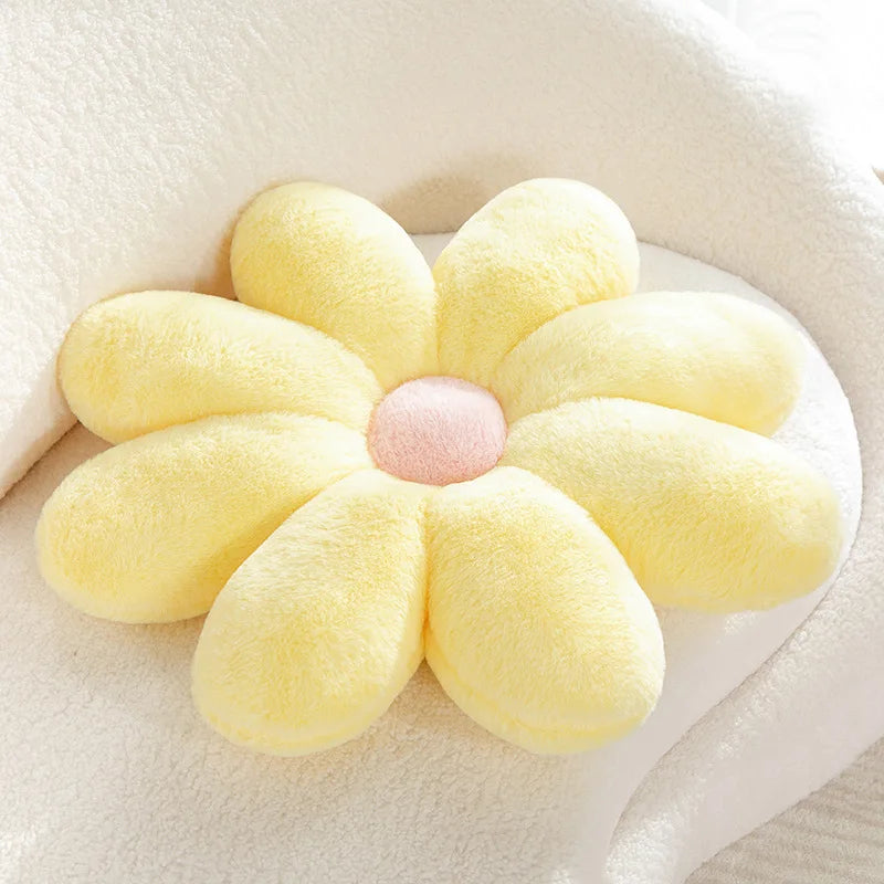 Daisy Plush Pillow | 60/80cm Size | Soft Fluffy Flower Plush | Home Cushion