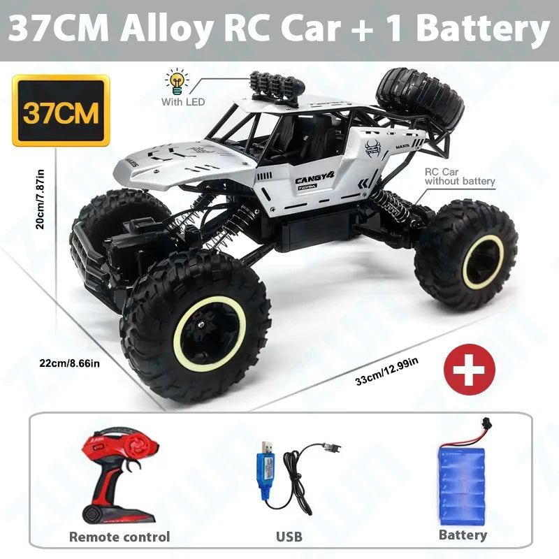 4WD RC Car With LED Lights For All Terrain Adventures