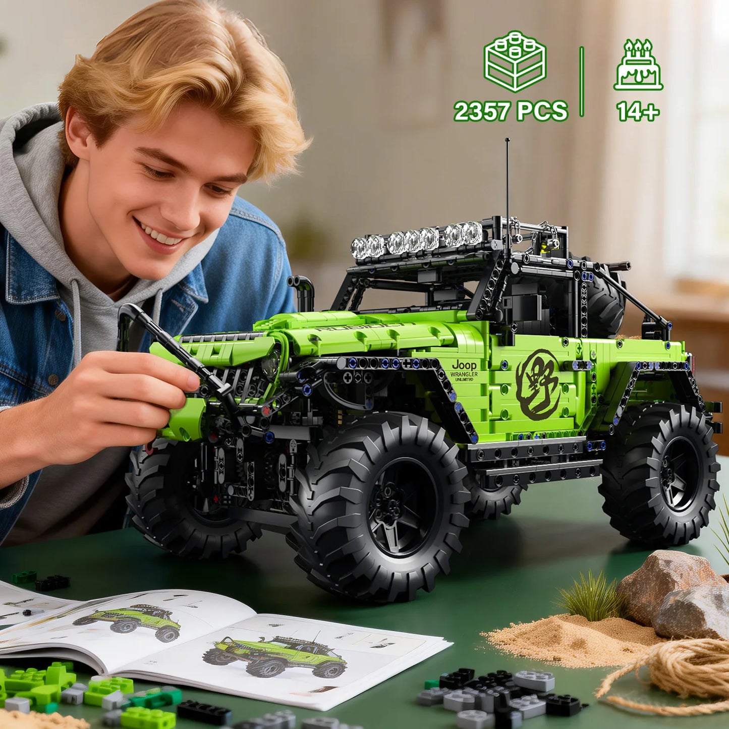 Building Blocks | 1:8 Scale | 2357 Pieces | 4x4 Off-Road Truck