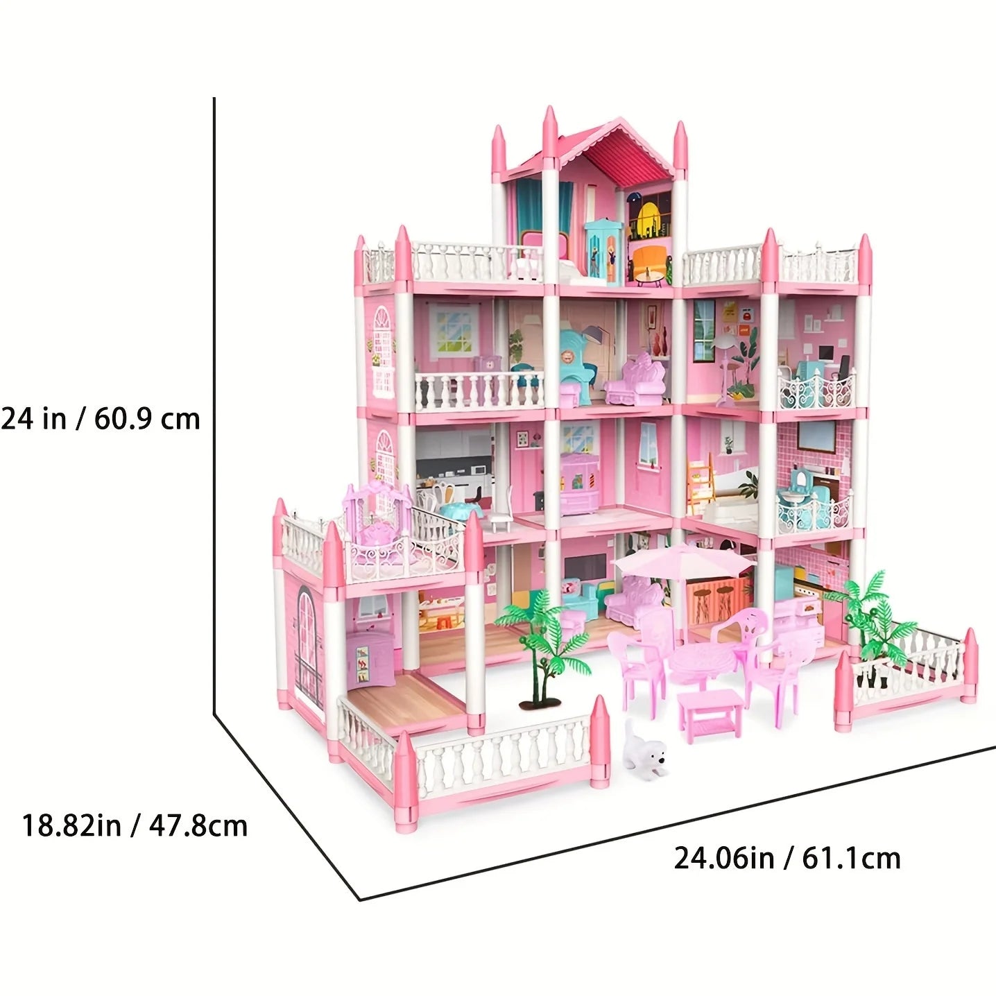 Enchanting 3D DIY Princess Castle Dollhouse with Music for Girls