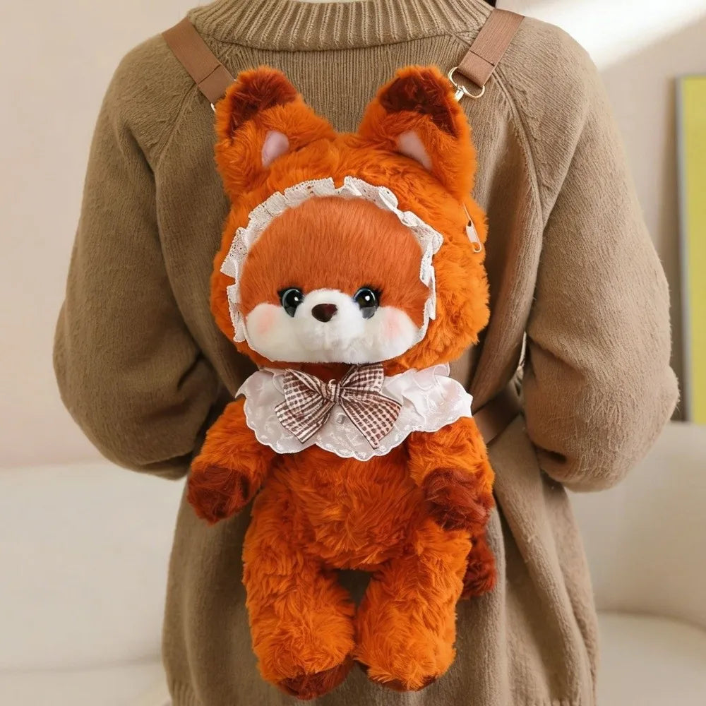 Colorful Cute Animal Plush Backpack With Detachable Strap