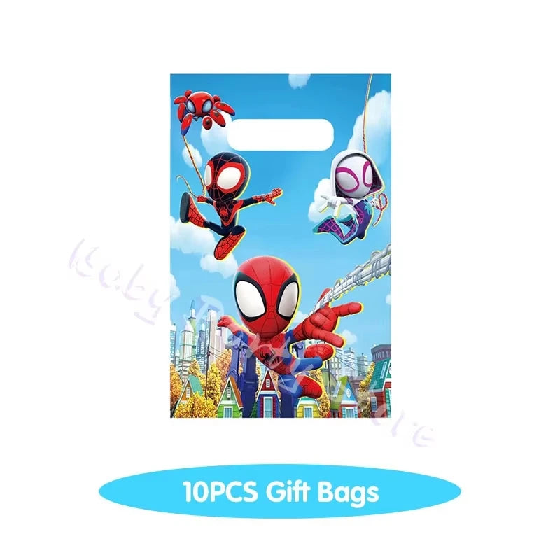 Spidey Tableware Kit | Plates And Cups | Latex Balloons | Birthday Backdrop
