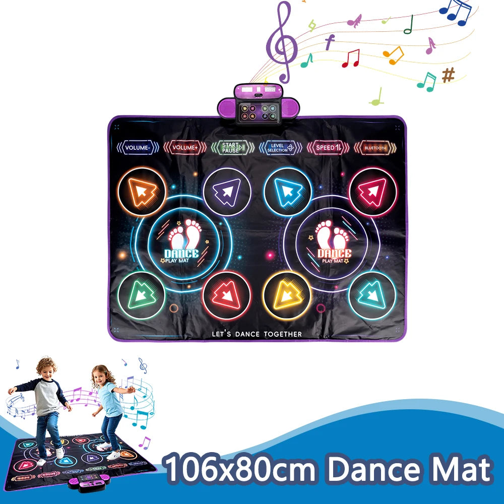 Kids Electronic Dance Mat Bluetooth Light Interactive Educational Toy