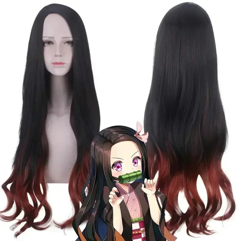 Anime Cosplay Suit | Nezuko Design | Polyester Knit | Women Halloween Set