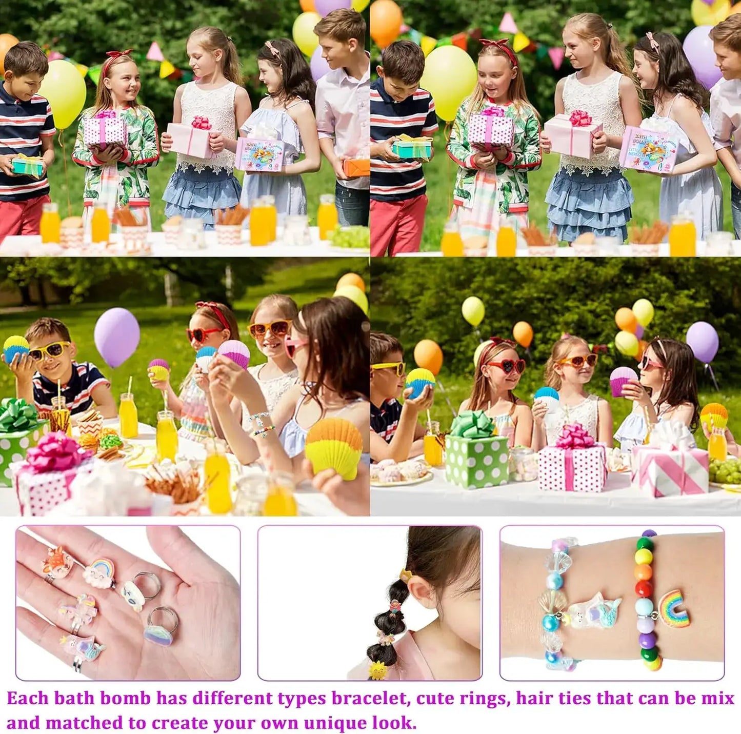 Kids Bath Bombs with Glow-in-Dark Toy Surprise, 30 PCS Natural Organic Bubble Bath for Boys and Girls - ToylandEU