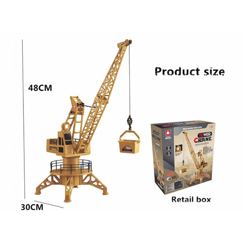 Kids' 6-Channel Radio Remote Engineering Crane with Light and Sound Effects ToylandEU.com Toyland EU