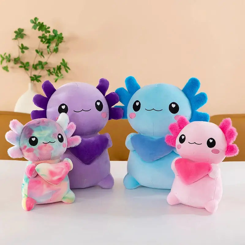 Cross-Border New Model of Axolotl Plush Toy in Four Colors, Cross-Border Hexagonal Dinosaur Toy, Soft Axolotl for Couples - ToylandEU
