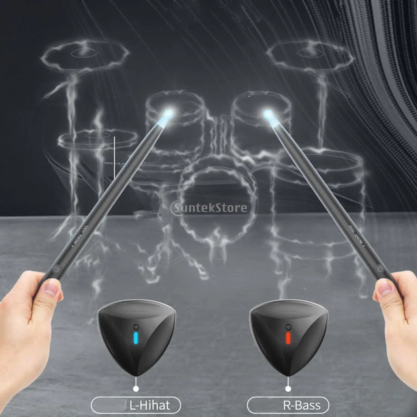 Quiet Portable Electronic Air Drum Set For Studio Practice