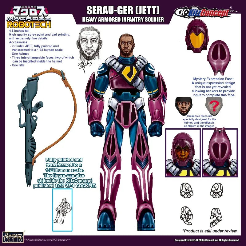 Action Figure | Robotech Macross Zentraedi Soldier Pilot | PVC Bandai | In Stock