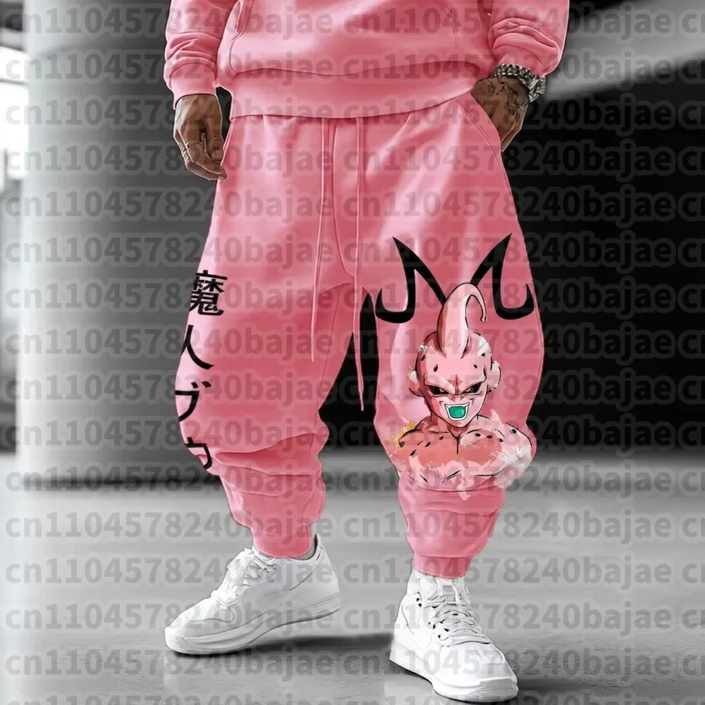 Dragon Ball Men's Jogger Pants | Majin Buu Graphic | Harajuku Style | Sizes S-XXL