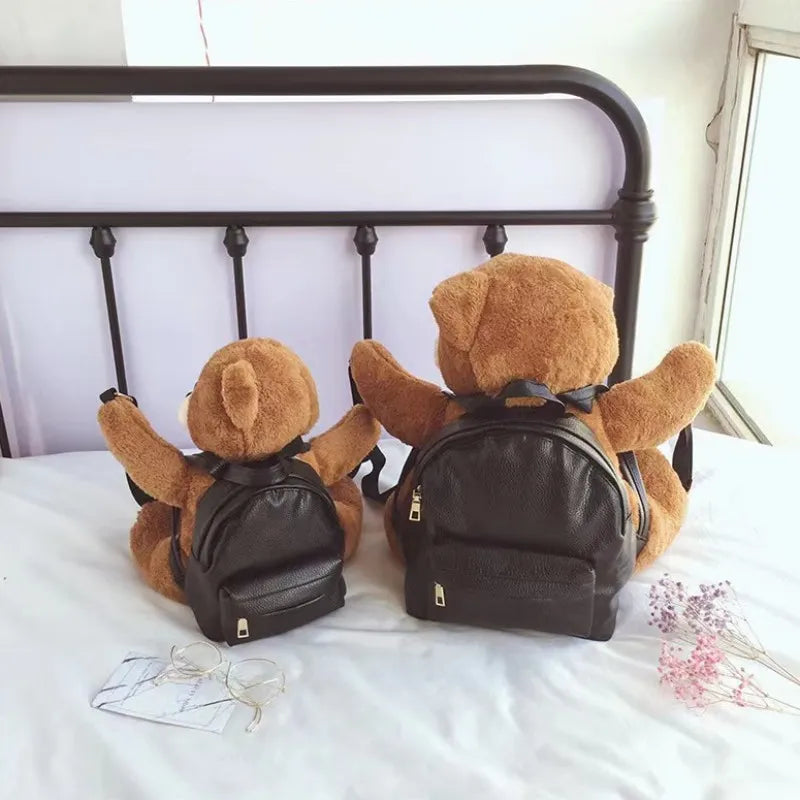 2023 Cute Brown Bear Plush Toy Backpack for Kids - ToylandEU