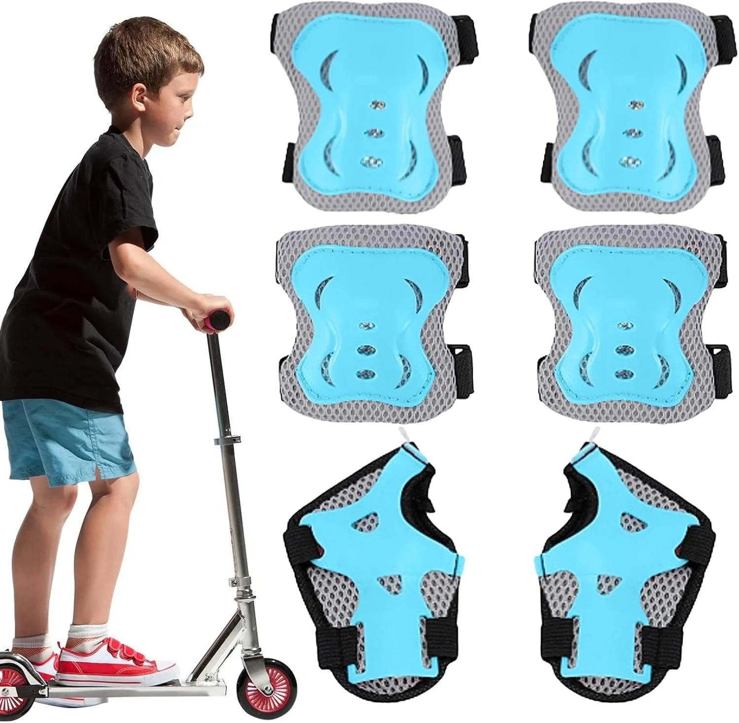 Youth Knee Elbow Pads | Soft Knit 6 Piece | Toylandeu™