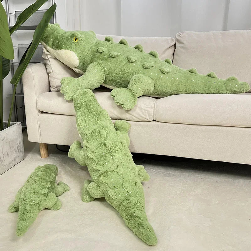 Jungle Green Crocodile Plush Toy Pillow Cushion For Cozy Comfort