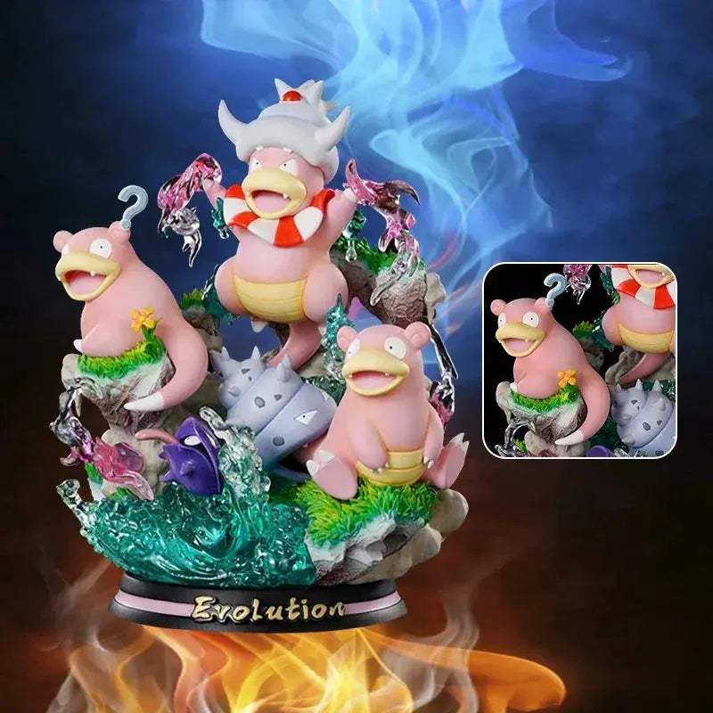 Pokemon Evolution LED Anime Figures, PVC Statue Model Toy Collections 20-35cm - CLOUDANIMESTUDIO