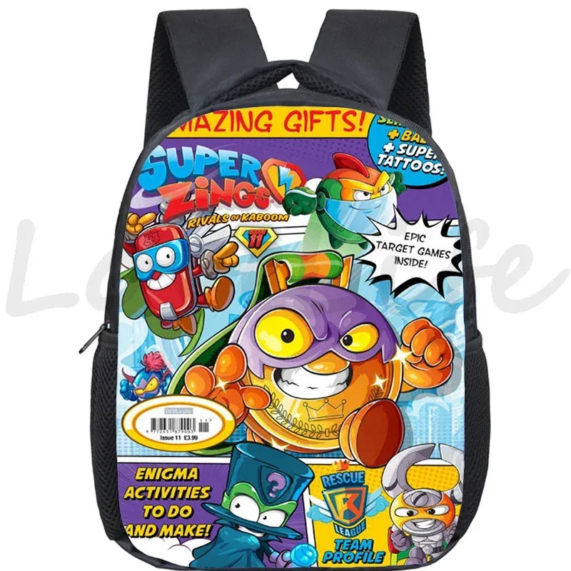 Super Zings Cartoon Backpack For Kids Kindergarten Durable School Bag