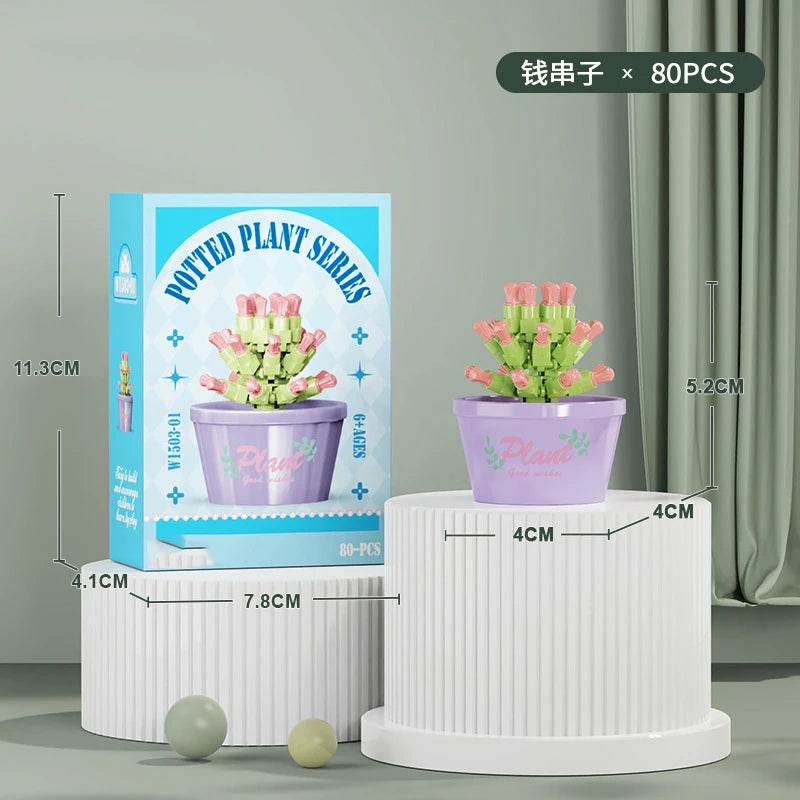 Premium Building Block Kit Flower Bouquet 3D DIY Home Decor - ToylandEU