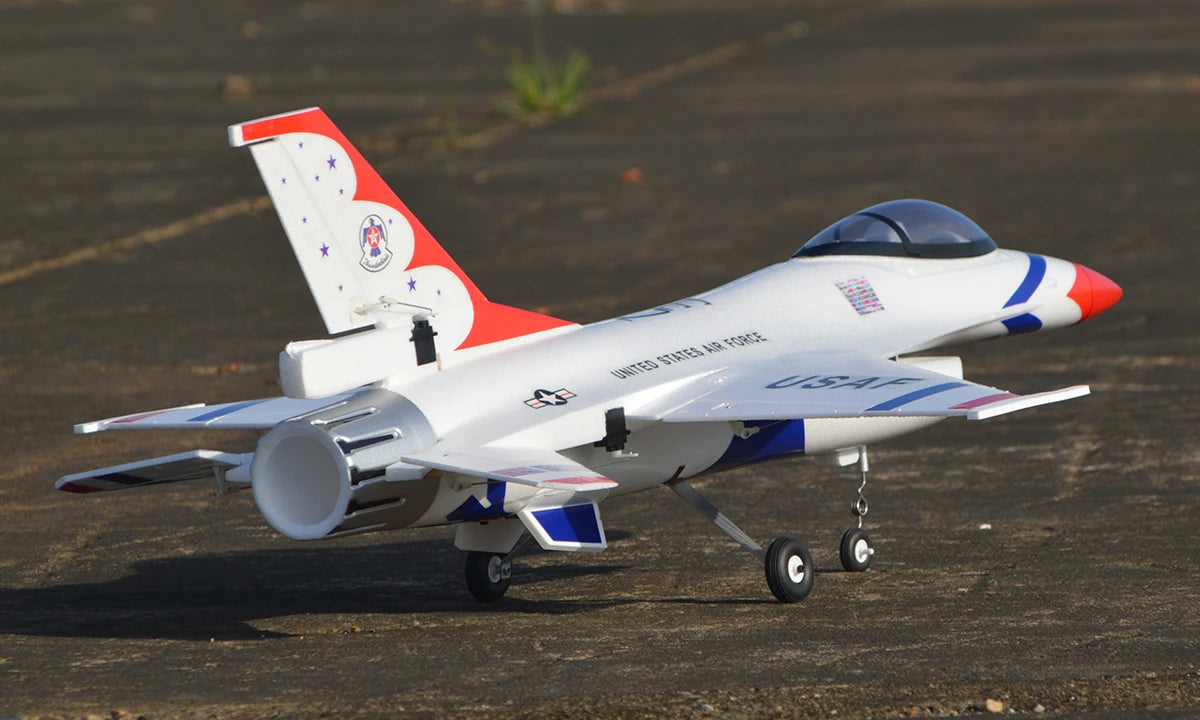 RC FLIIT F16 Fighting Falcon 70mm EDF RC Jet Airplane Model - Thunderbird Edition