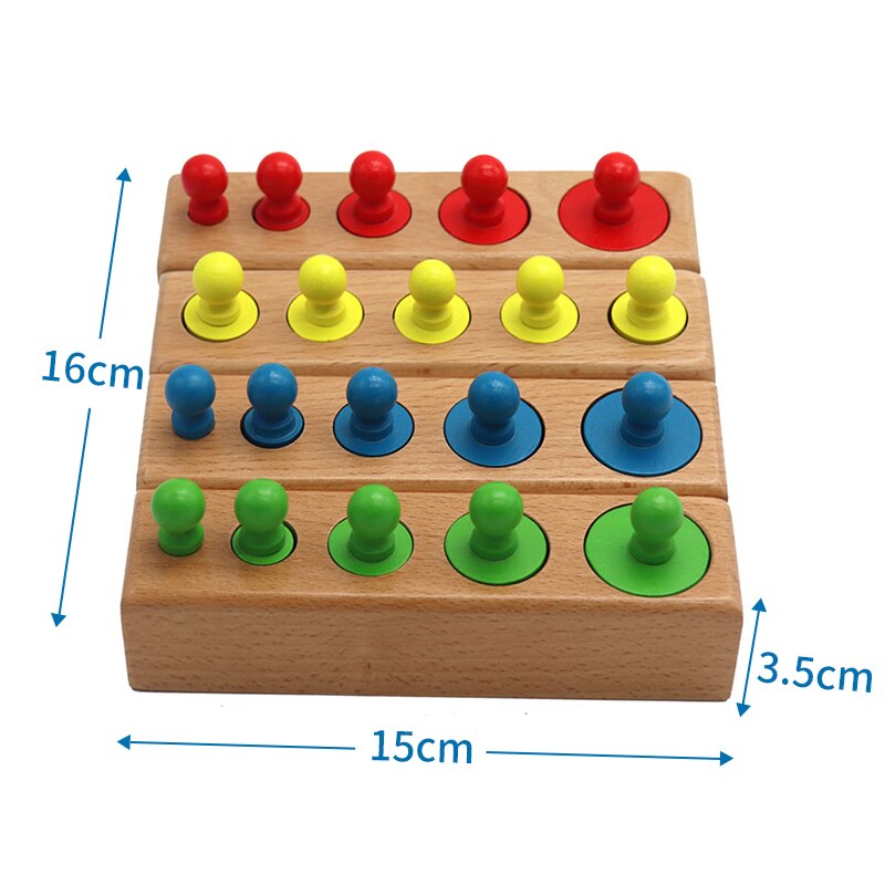 Cylinder Socket Montessori Toy for Baby Development and Sensory Practice - ToylandEU